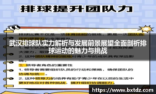武汉排球队实力解析与发展前景展望全面剖析排球运动的魅力与挑战